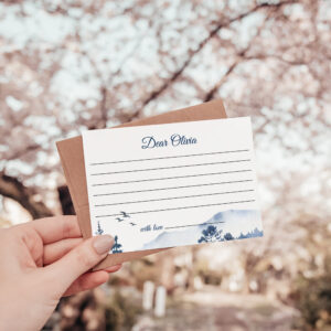 Winter Onederland Birthday Time Capsule Note Card