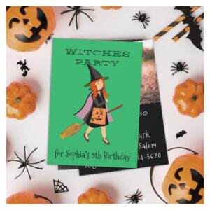 witch_redhead_girl_halloween_birthday_party_invitation-r_ivtaeq_2154 Witch Redhead Girl Halloween Birthday Party Invitation