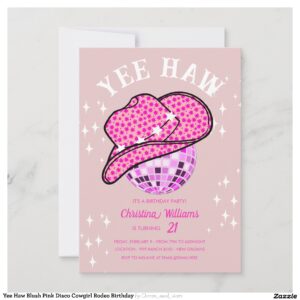 yee_haw_blush_pink_disco_cowgirl_rodeo_birthday_invitation-r61a583984a2843b09054dcdc8db5c06e_tcvc7_2154 Yee Haw Blush Pink Disco Cowgirl Rodeo Birthday Invitation