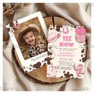 yee_haw_rodeo_cowgirl_3rd_birthday_photo_invitation-r_ii9fpq_2154 Yee Haw Rodeo Cowgirl 3rd birthday photo Invitation